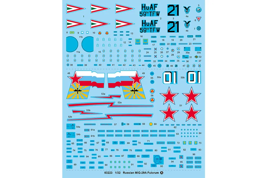 Trumpeter 1/32 Russian MIG-29A Fulcrum Fighter Jet Scaled Plastic Model Kit image 25178