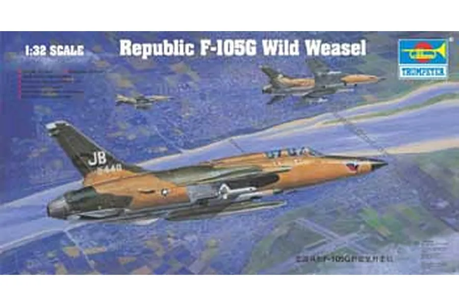 Trumpeter 1/32 U.S. Republic F-105G Wild Weasel Jet Scaled Plastic Model Kit image 2