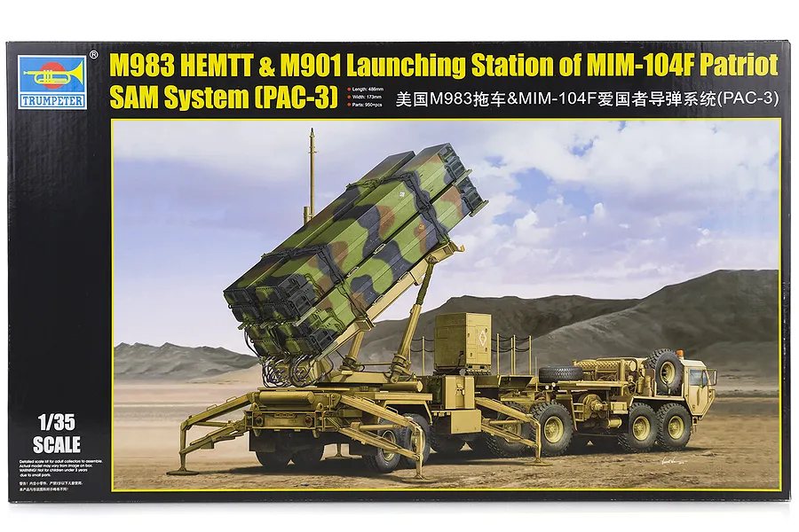 Trumpeter 1/35 M983 HEMTT &amp;amp; M901 Launching Station of MIM-104F Patriot SAM System (PAC-3) Scaled Plastic Model Kit image 25212