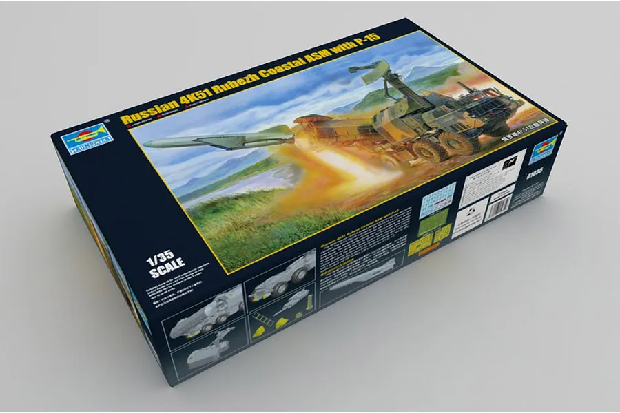 Trumpeter 1/35 Russian 4K51 Rubezh Coastal ASM w/ P-15 Scaled Plastic Model Kit image 25266