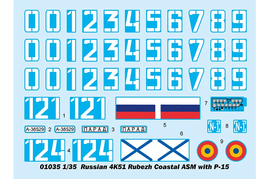 Trumpeter 1/35 Russian 4K51 Rubezh Coastal ASM w/ P-15 Scaled Plastic Model Kit image 25267