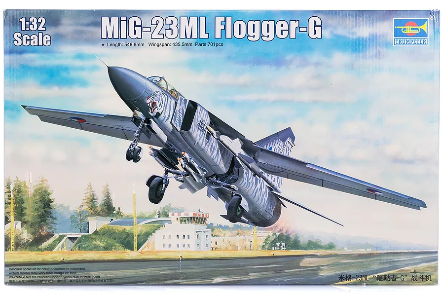 Trumpeter 1/32 MiG-23ML Flogger-G Fighter Jet Scaled Plastic Model Kit image 25295