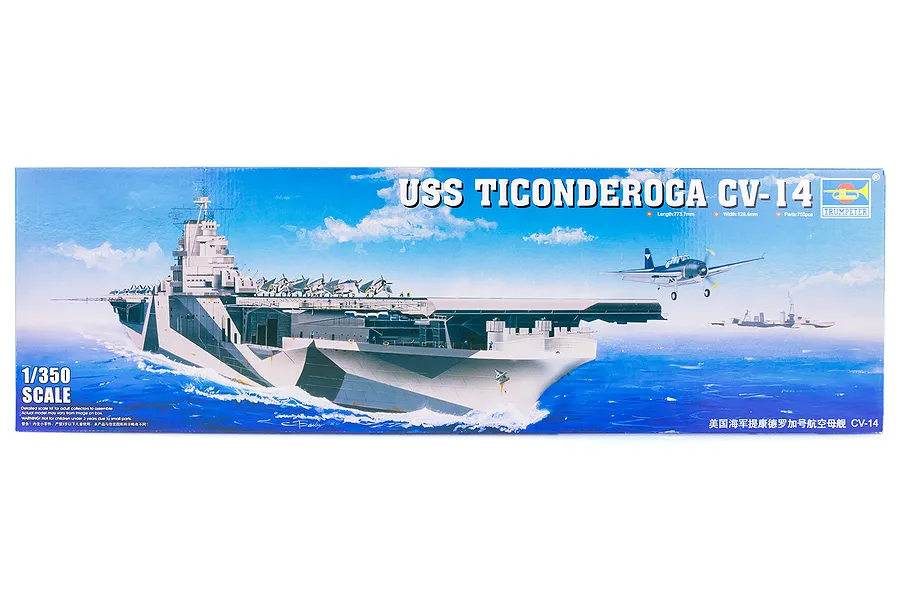 Trumpeter 1/350 USS Ticonderoga CV-14 Aircraft Carrier Plastic Model Kit image 25370