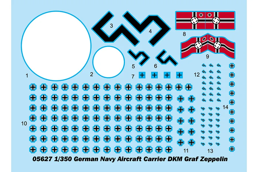 Trumpeter 1/350 German DKM Graf USS Zeppelin Aircraft Carrier Scaled Plastic Model Kit image 25546