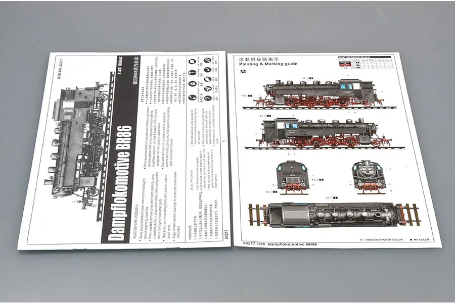 Trumpeter 1/35 Dampflokomotive BR86 Locomotive Scaled Plastic Model Kit image 25555