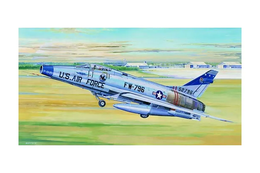 Trumpeter 1/32 North American F-100D Super Sabre Fighter Jet Scaled Plastic Model Kit image 25580