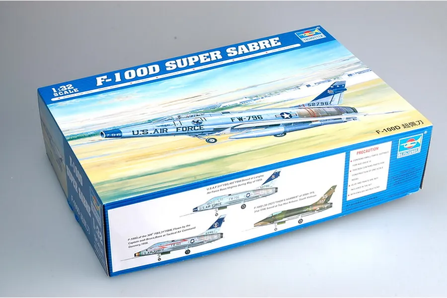Trumpeter 1/32 North American F-100D Super Sabre Fighter Jet Scaled Plastic Model Kit image 25594