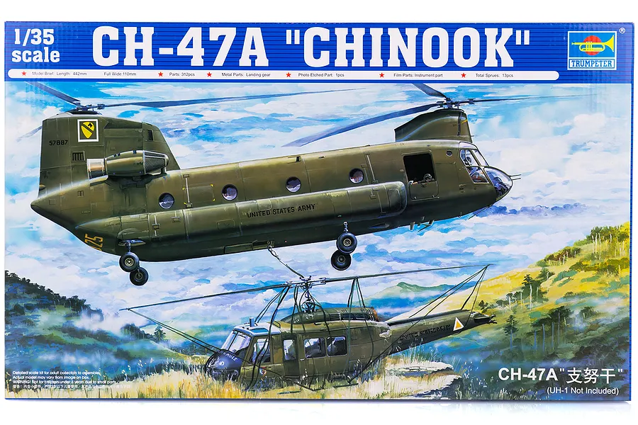 Trumpeter 1/35 CH-47A Chinook Helicopter Scaled Plastic Model Kit image 25655