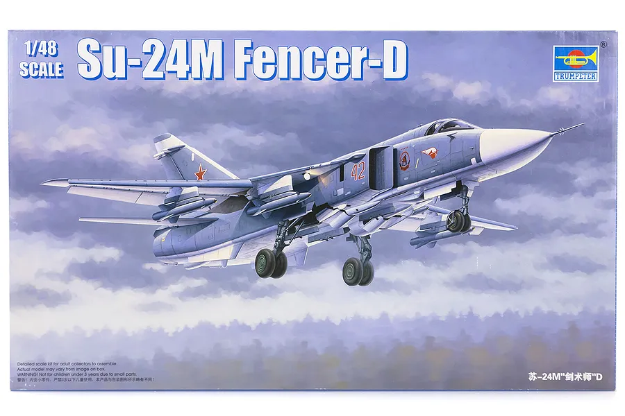 Trumpeter 1/48 Su-24M Fencer-D Jet Scaled Plastic Model Kit image 25698