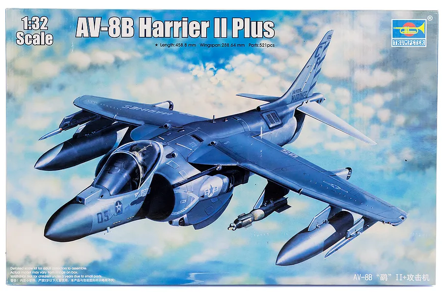 Trumpeter 1/32 AV-8B Harrier II Plus Jet Scaled Plastic Model Kit image 25747