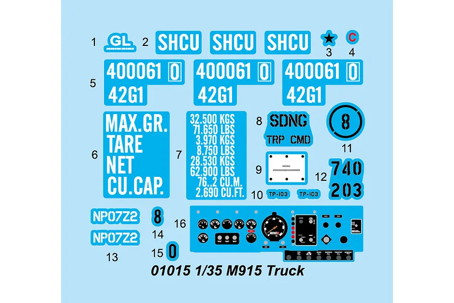 Trumpeter 1/35 M915 Truck Scaled Plastic Model Kit image 25848
