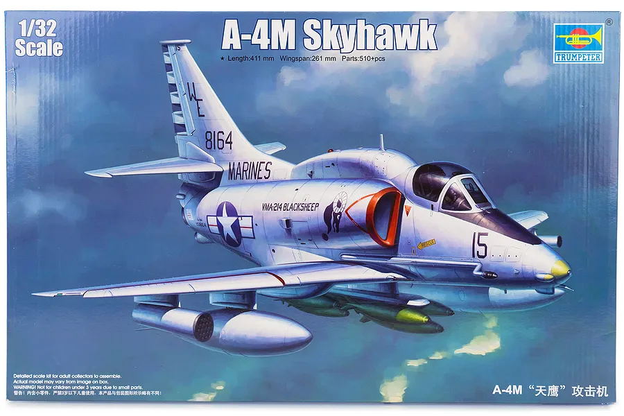 Trumpeter 1/32 A-4M Skyhawk Jet Scaled Plastic Model Kit image 25862