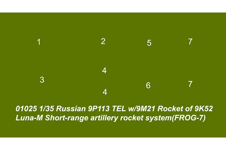 Trumpeter 1/35 Russian 9P113 TEL w/ 9M21 of 9K52 Luna-M Short Range Artillery Truck Scaled Plastic Model Kit image 6