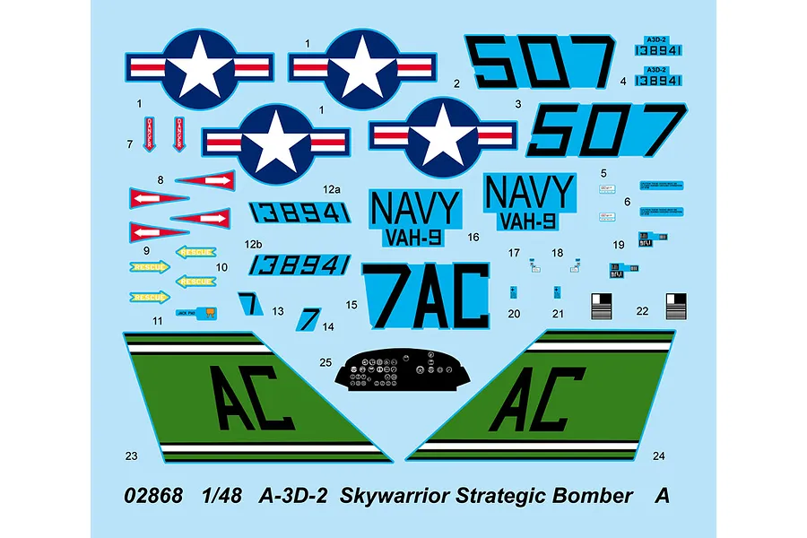Trumpeter 1/48 A-3D-2 Skywarrior Strategic Bomber Scaled Plastic Model Kit image 4