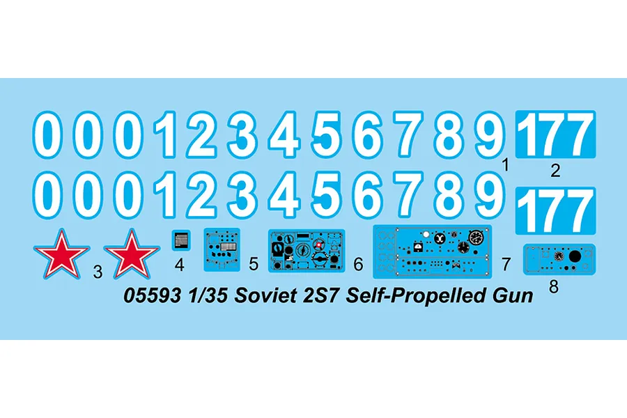 Trumpeter 1/35 Soviet 2S7 Self-Propelled Gun Scaled Plastic Model Kit image 26129