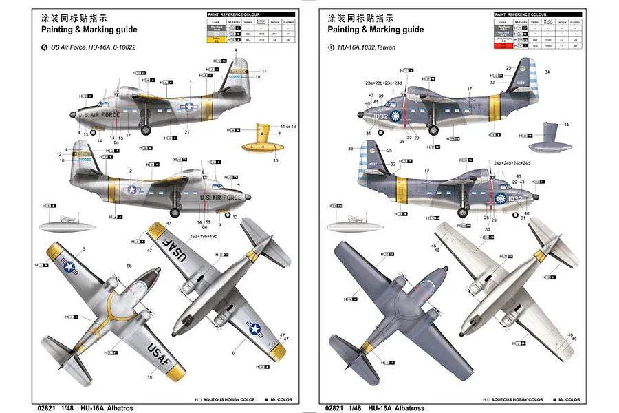Trumpeter 1/48 U.S. HU-16A Albatross Search &amp;amp; Rescue Scaled Plastic Model Kit image 26154