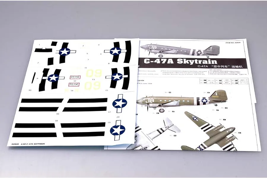 Trumpeter 1/48 C-47 A Skytrain Transport Aircraft Scaled Plastic Model Kit image 26251