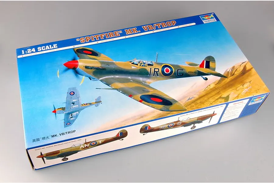 Trumpeter 1/24 Supermarine Spitfire Mk. VB/TROP Fighter Scaled Plastic Model Kit image 26305
