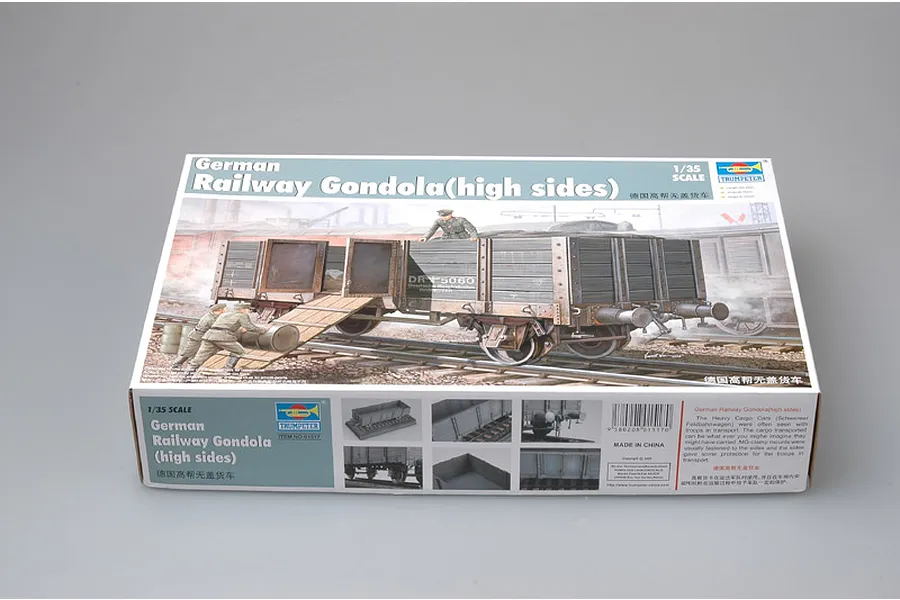 Trumpeter 1/35 German Railway Gondola (High Sides) Scaled Plastic Model Kit image 26342