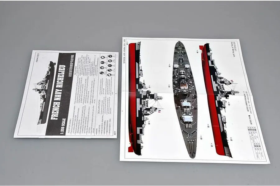 Trumpeter 1/350 French Richelieu 1943 Battleship Plastic Model Kit image 26365