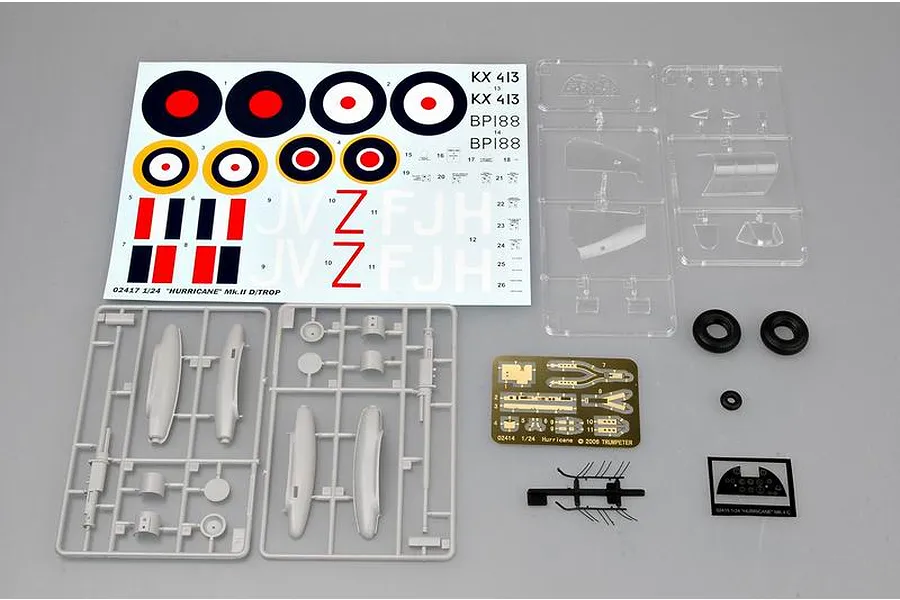 Trumpeter 1/24 Hurricane Mk.II D/Trop Fighter Scaled Plastic Model Kit image 26463