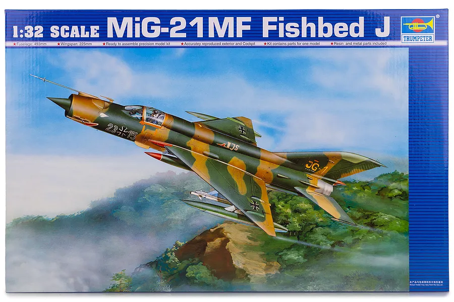 Trumpeter 1/32 MiG-21MF Fishbed J Fighter Jet Scaled Plastic Model Kit image 26494