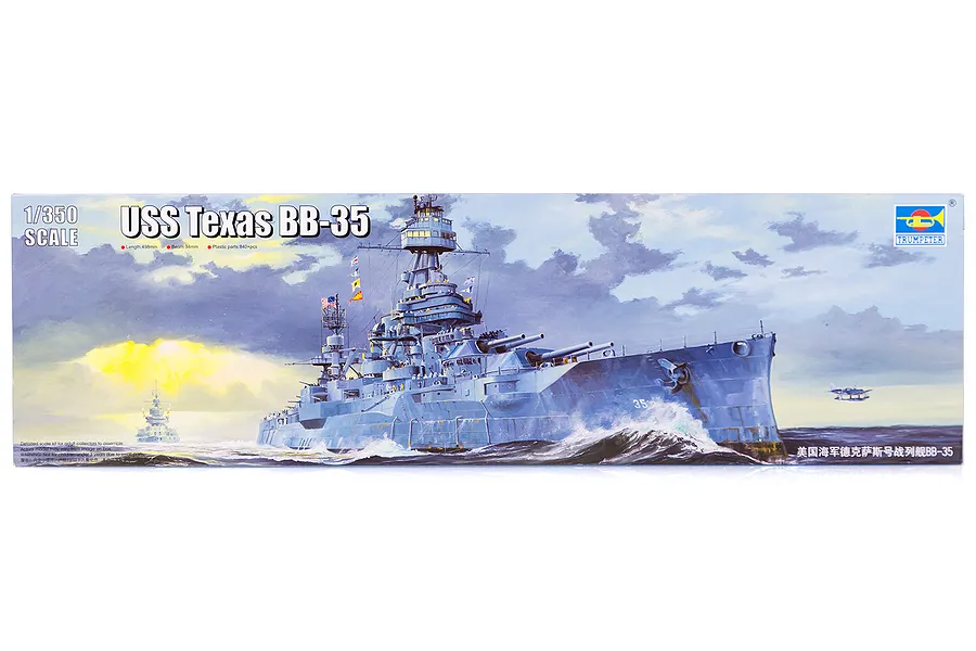 Trumpeter 1/350 USS Texas BB-35 Battleship Plastic Model Kit image 26501