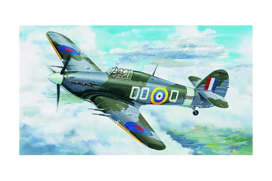 Trumpeter 1/24 Hurricane Mk.II C Fighter Scaled Plastic Model Kit image 26512