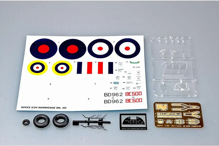 Trumpeter 1/24 Hurricane Mk.II C Fighter Scaled Plastic Model Kit image 26514