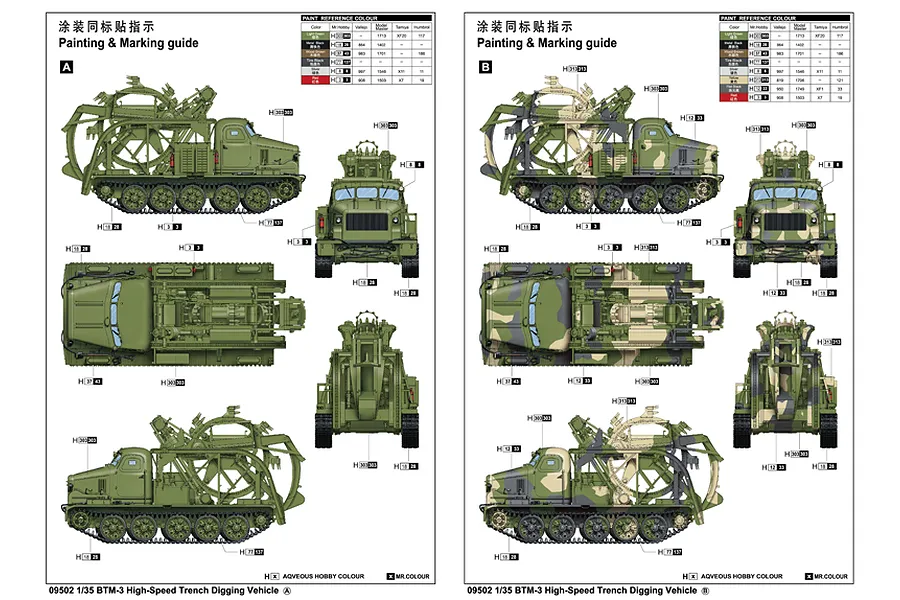 Trumpeter 1/35 BTM-3 High Speed Trench Digger Vehicle Scaled Plastic Model Kit image 4