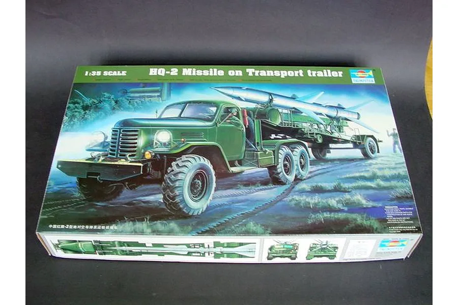 Trumpeter 1/35 HQ-2 Missile w/ Transport Trailer &amp;amp; Truck Scaled Plastic Model Kit image 27076