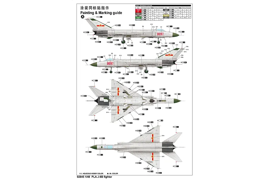 Trumpeter 1/48 PLA J-8B Fighter Jet Scaled Plastic Model Kit image 5