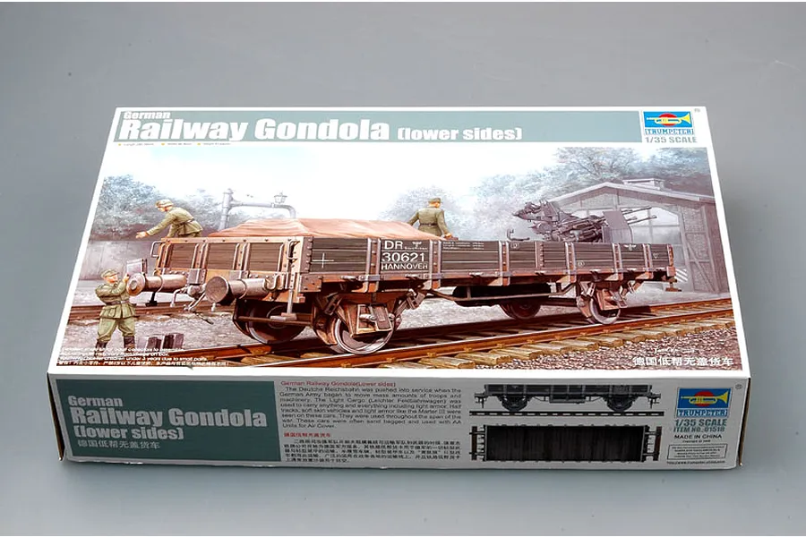 Trumpeter 1/35 German Railway Gondola (Lower Sides) Scaled Plastic Model Kit image 27297