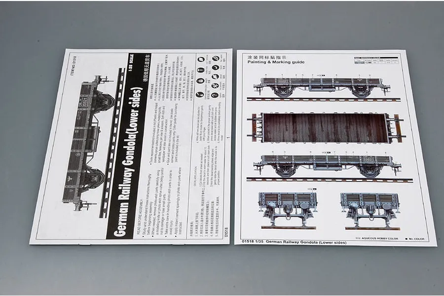 Trumpeter 1/35 German Railway Gondola (Lower Sides) Scaled Plastic Model Kit image 27298