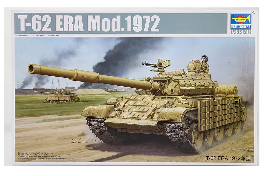 Trumpeter 1/35 Iraqi Regular Army 1972 T-62 Tank Scaled Plastic Model Kit image 27322