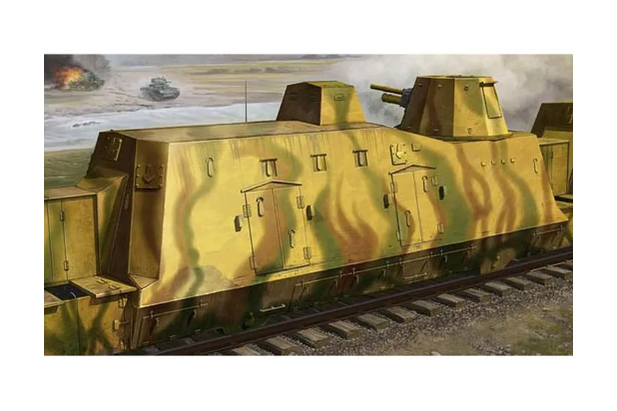 Trumpeter 1/35 German Geschutzwagen Armoured Train Scaled Plastic Model Kit image 27371