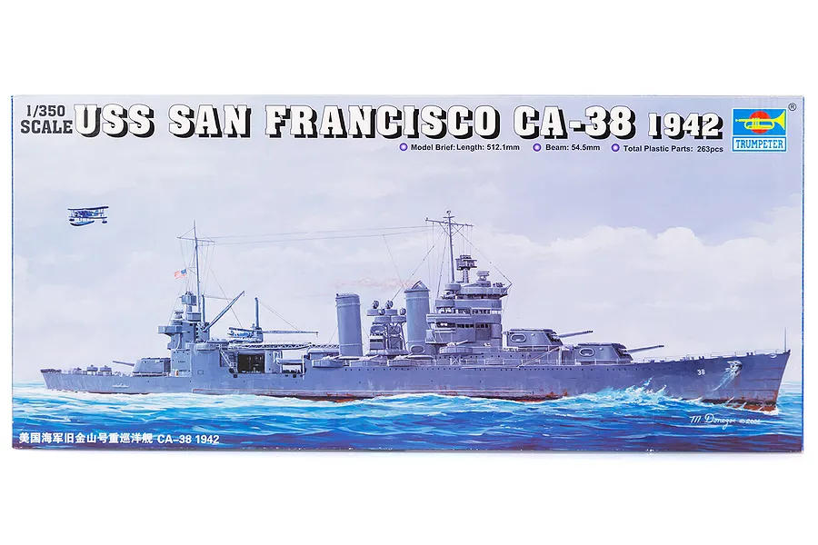 Trumpeter 1/350 USS San Francisco CA-38 1942 Heavy Cruiser Plastic Model Kit image 27383