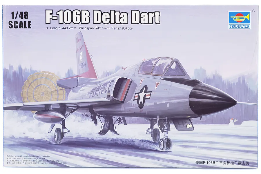Trumpeter 1/48 F-106B Delta Dart Jet Scaled Plastic Model Kit image 27569