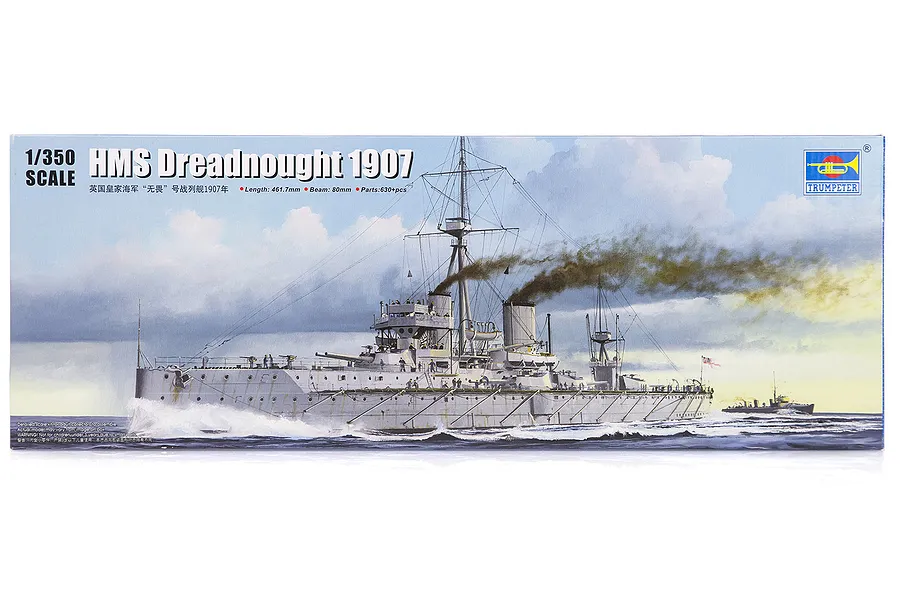 Trumpeter 1/350 HMS Dreadnought 1907 Battleship Plastic Model Kit image 27616