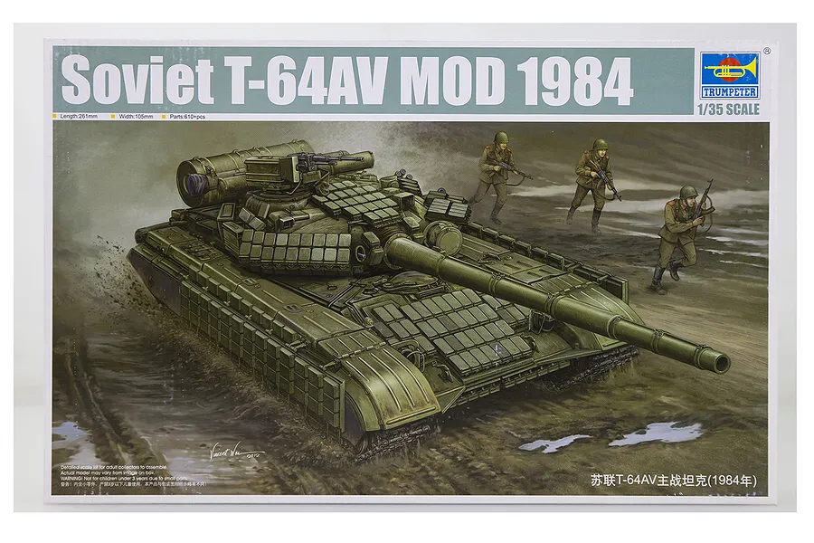 Trumpeter 1/35 Soviet 1984 T-64AV Tank Scaled Plastic Model Kit image 27683