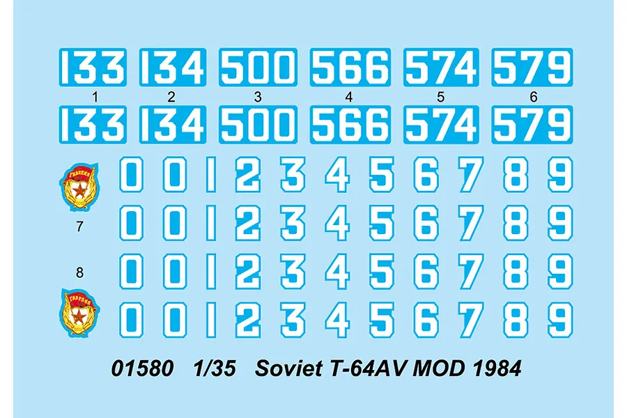Trumpeter 1/35 Soviet 1984 T-64AV Tank Scaled Plastic Model Kit image 27685