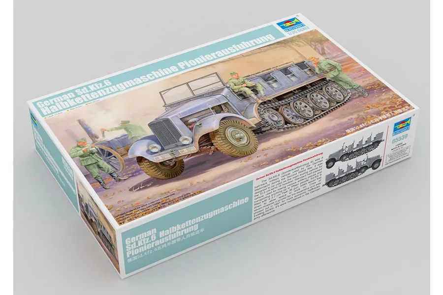 Trumpeter 1/35 German Sd.Kfz.6 Ausfuhrung Pioneer Half-track Scaled Plastic Model Kit image 27726