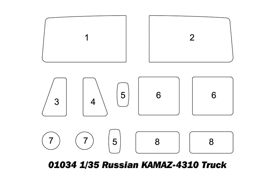 Trumpeter 1/35 Russian KAMAZ-4310 Truck Scaled Plastic Model Kit image 27742
