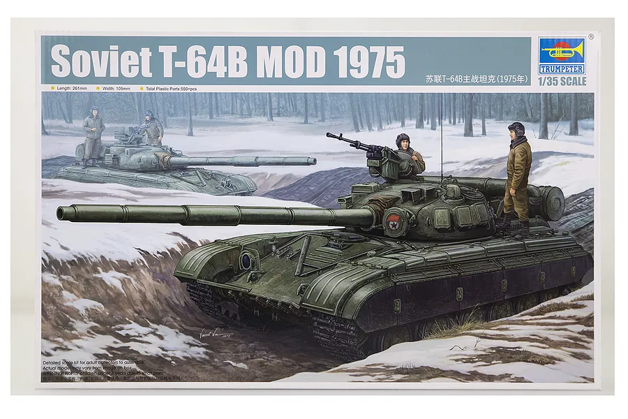 Trumpeter 1/35 Soviet 1975 T-64B Tank Scaled Plastic Model Kit image 27844