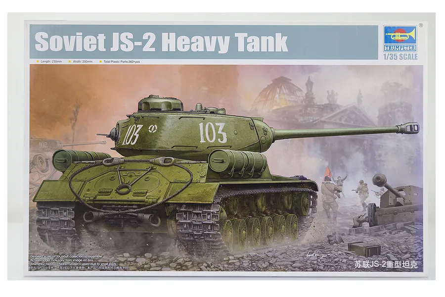 Trumpeter 1/35 Soviet JS-2 Heavy Tank Scaled Plastic Model Kit image 28187