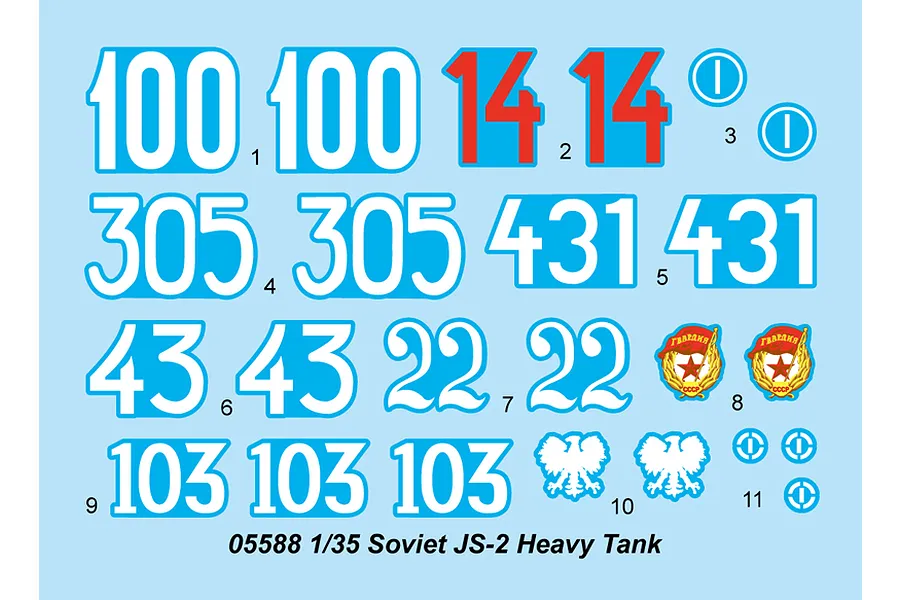 Trumpeter 1/35 Soviet JS-2 Heavy Tank Scaled Plastic Model Kit image 28191