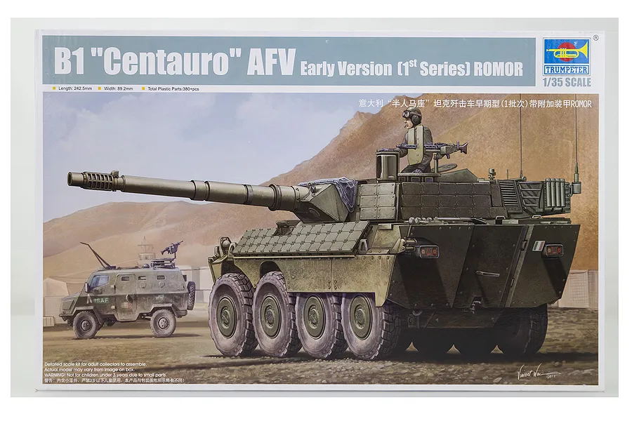 Trumpeter 1/35 Italian B1 Centauro AFV Early Version Tank Scaled Plastic Model Kit image 28200