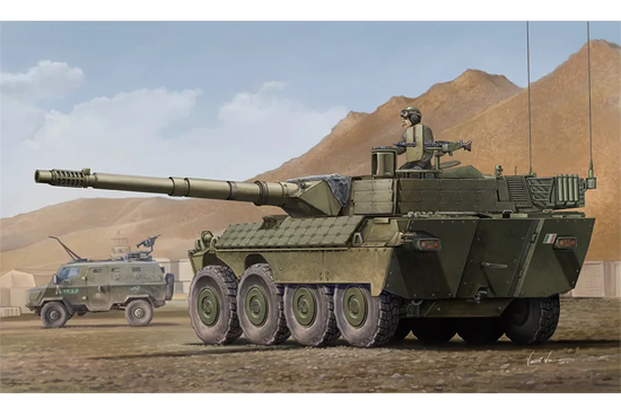 Trumpeter 1/35 Italian B1 Centauro AFV Early Version Tank Scaled Plastic Model Kit image 28201