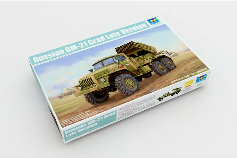 Trumpeter 1/35 Russian BM-21 Grad Multiple Rocket Launcher Truck (Late Version) Scaled Plastic Model Kit image 28218