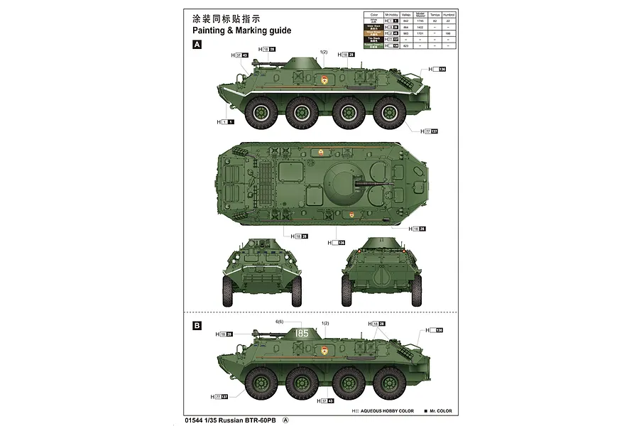 Trumpeter 1/35 Russian BTR-60PB Armoured Personnel Carrier Scaled Plastic Model Kit image 14